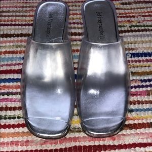 clear mules.